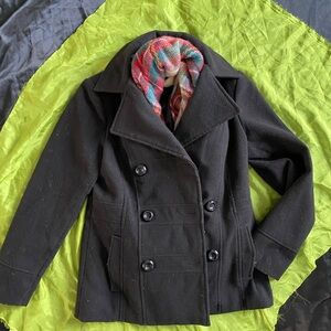Classic Black Peacoat